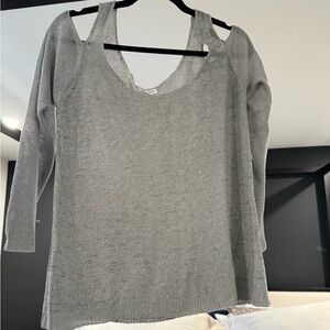 superdown Gray Long Sleeve Top